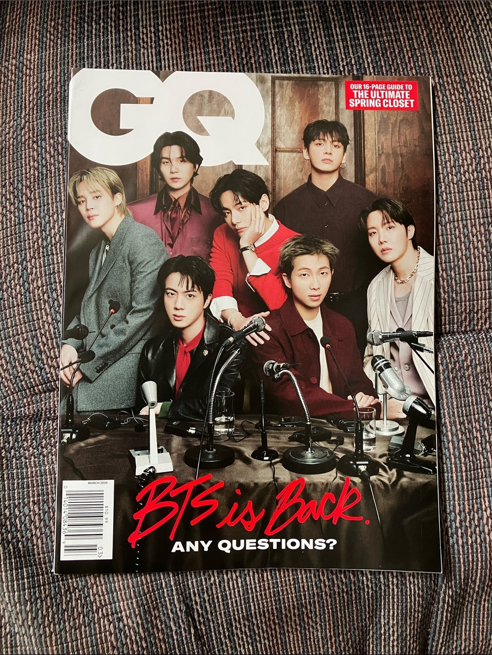 BTS GQ US edition magazine march 2026
